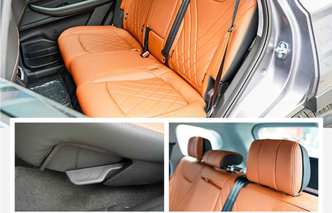 mỗi ghế đều có tựa đầu trung tâm riêng biệt và dây an toàn